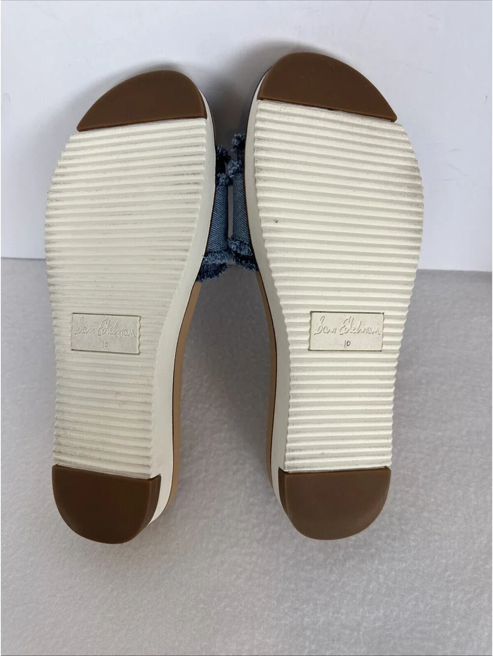 Sam Edelman Ariane Platform Denim Slide Sandal US 10
